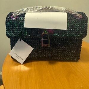 Kurt Geiger Sparkling Black and Green Mini Bag